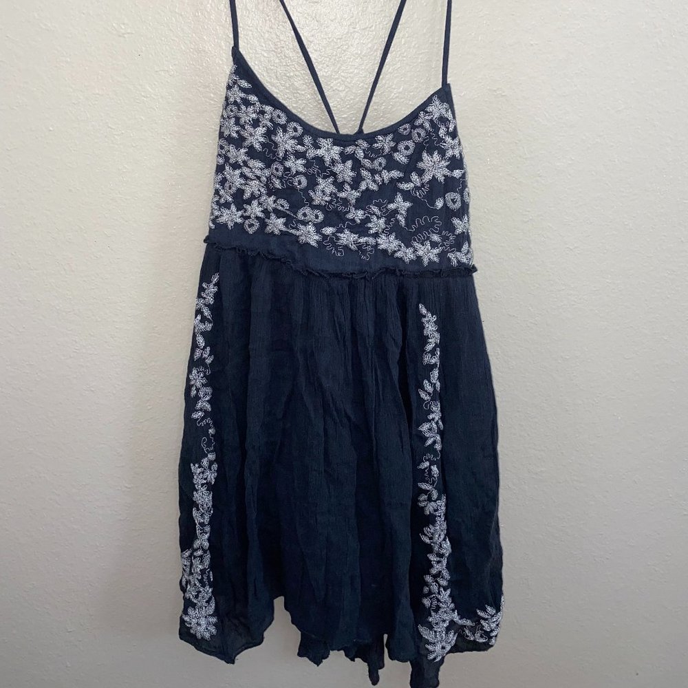 Navy White American Eagle Mini Dress